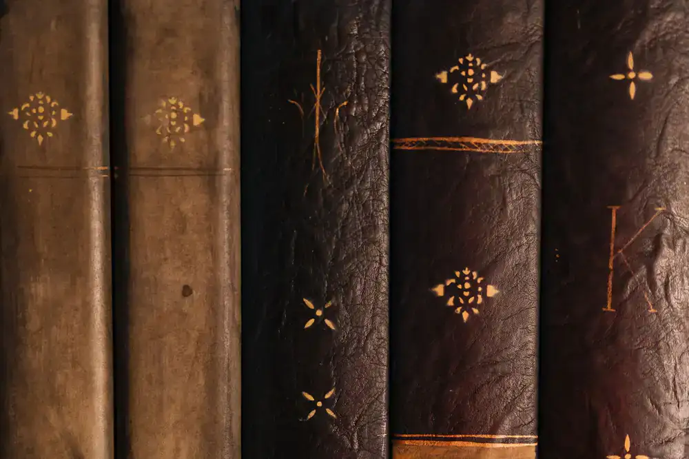 Cutting leather using a brass bound pattern